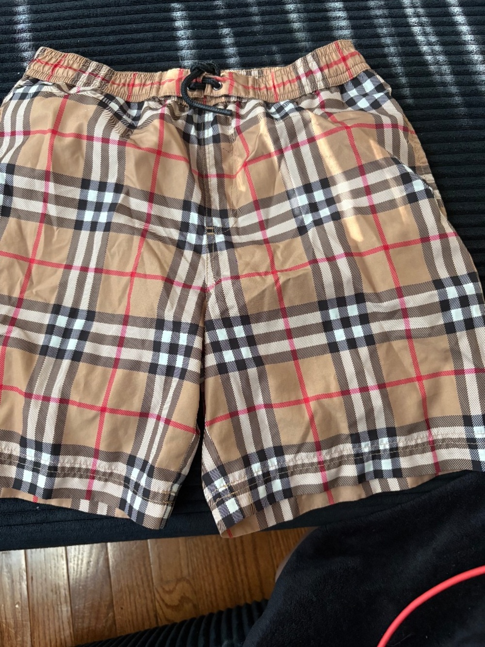 Little boys Burberry swim trunks